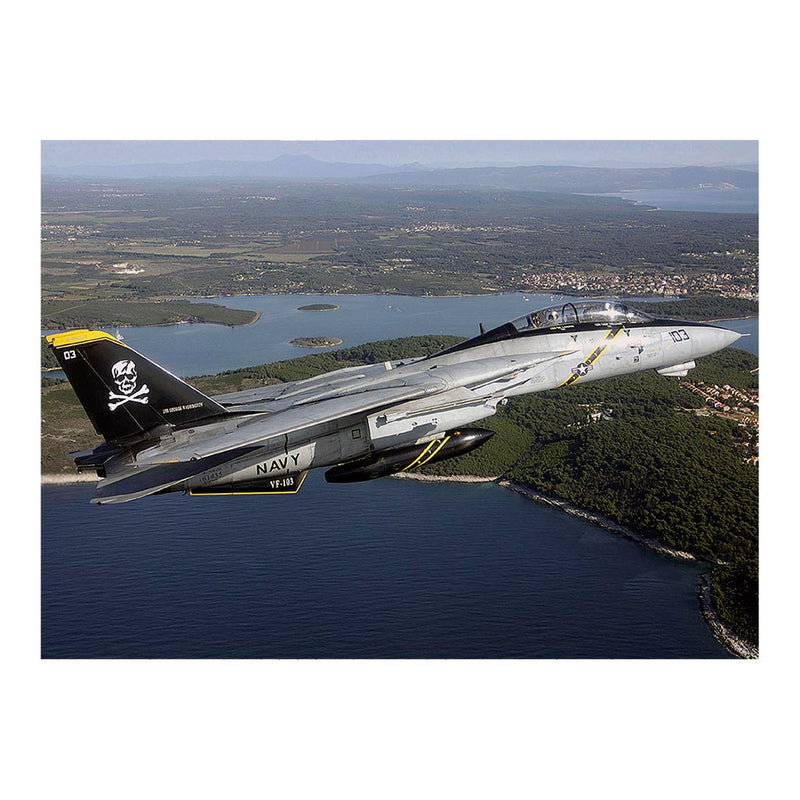 An F-14B Tomcat, Fighter Squadron 103 (VF-103, Jolly Rogers), Flies Near Pula, Croatia Jigsaw Puzzle