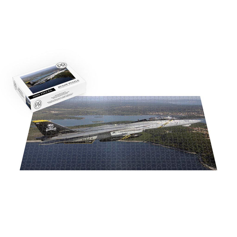 An F-14B Tomcat, Fighter Squadron 103 (VF-103, Jolly Rogers), Flies Near Pula, Croatia Jigsaw Puzzle