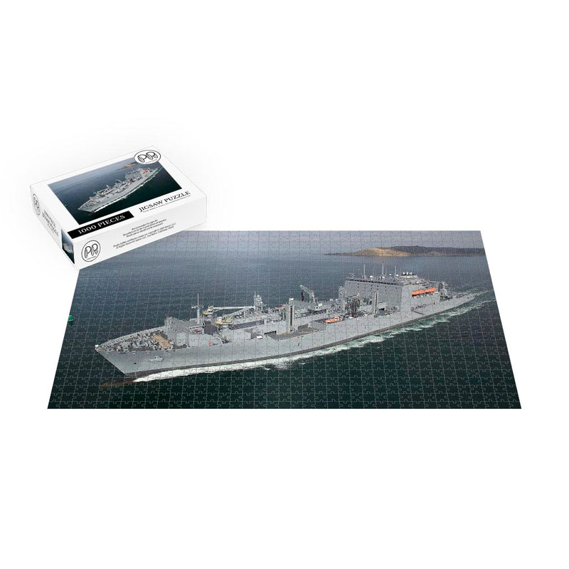 Dry Cargo/Ammunition Ship USNS Robert E. Peary (T-AKE 5) Sails From San Diego Jigsaw Puzzle