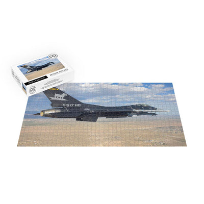 8th Fighter Squadron F-16 In F-117 Nighthawk Colors Flies Over Holloman Air Force Base, NM Jigsaw Puzzle