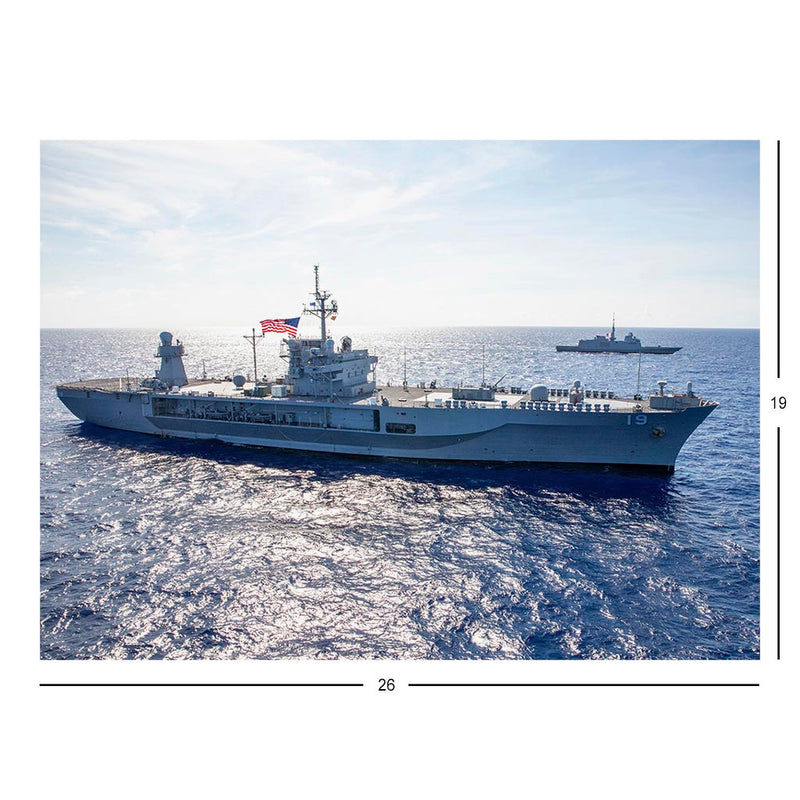 USS Blue Ridge (LCC 19) Sails In The Philippine Sea Jigsaw Puzzle