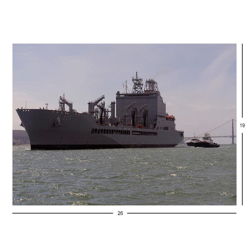 Replenishment Oiler USNS Harvey Milk (T-AO 206) Transits San Francisco Bay Jigsaw Puzzle