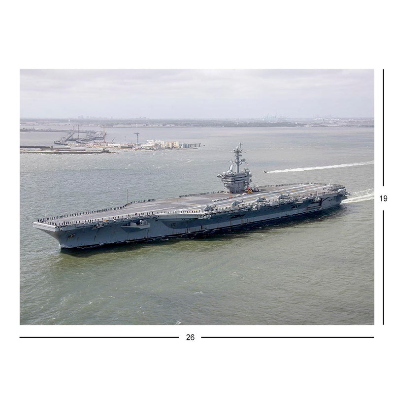 Aircraft Carrier USS George Washington (CVN 73) Departs Naval Station Norfolk Jigsaw Puzzle