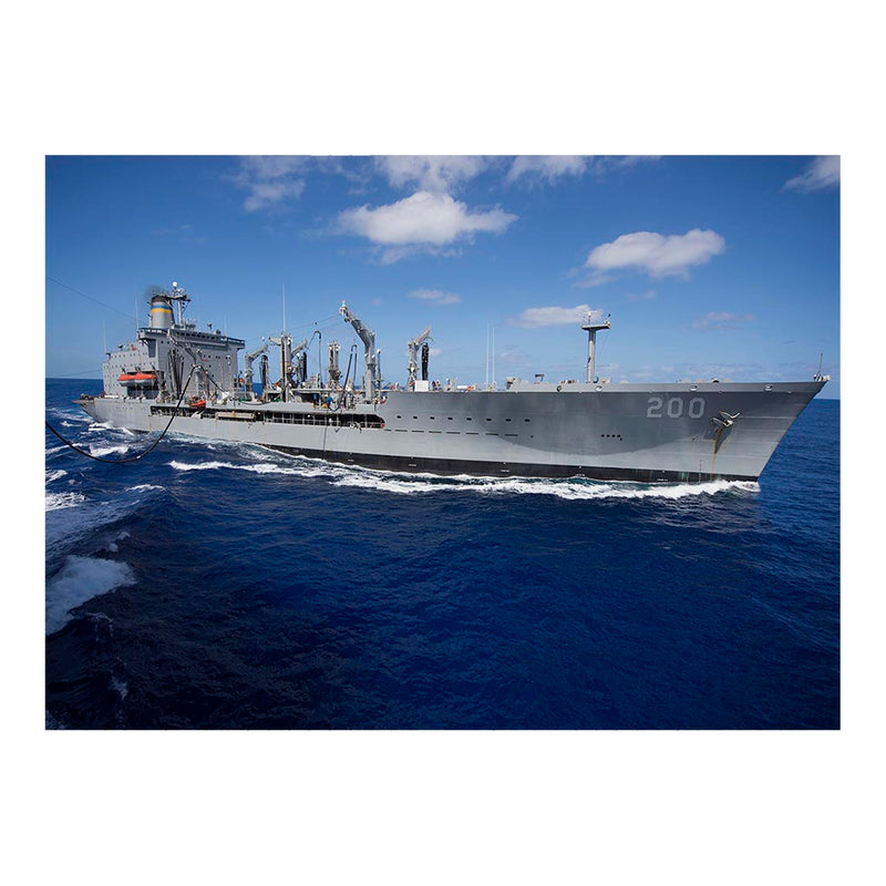 Fleet Replenishment Oiler USNS Guadalupe (T-AO 200) Replenishes Dock Landing Ship USS Comstock (LSD 45) Jigsaw Puzzle