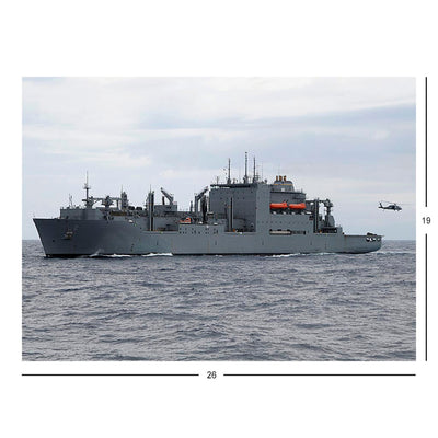 Dry Cargo/Ammunition Ship USNS Sacagawea (T-AKE 2) Steams In The Atlantic Ocean Jigsaw Puzzle