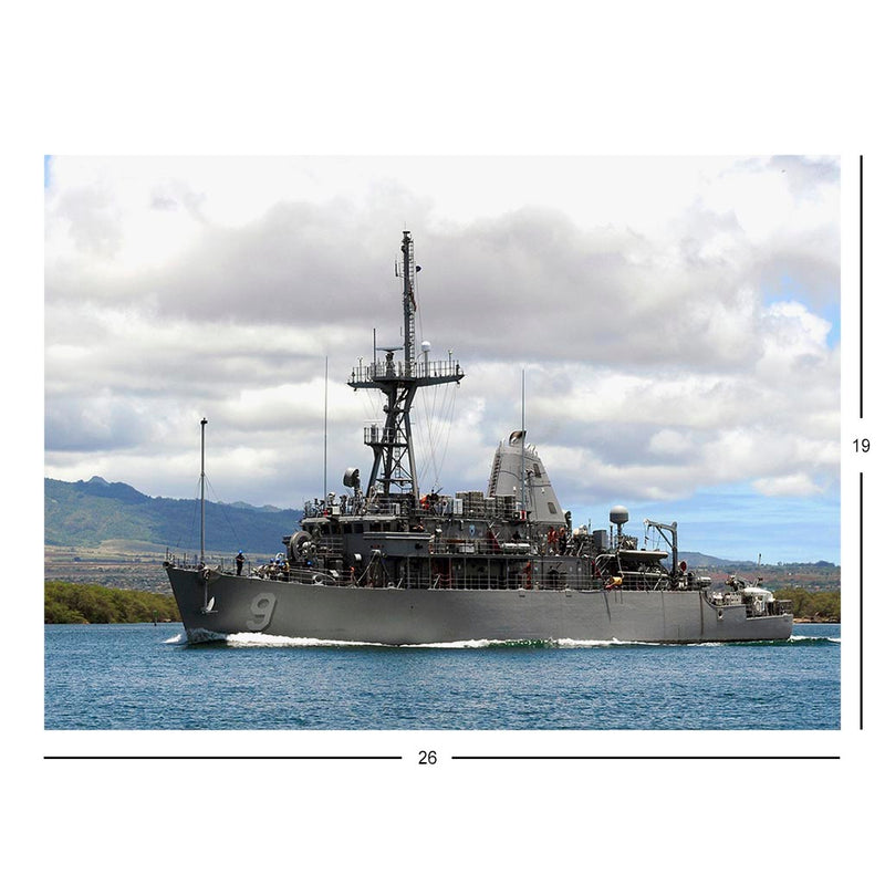 Mine Countermeasures Ship USS Pioneer (MCM 9) Departs Joint Base Pearl Harbor-Hickam, HI Jigsaw Puzzle
