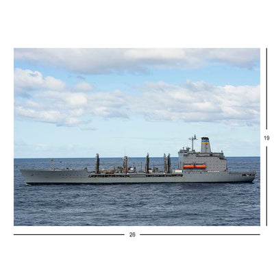 Fleet Replenishment Oiler USNS Rappahannock (T-AO 204) Steams In The Coral Sea Jigsaw Puzzle