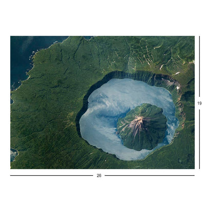 ISS Photograph of Russia’s Krenitsyna Volcano Jigsaw Puzzle