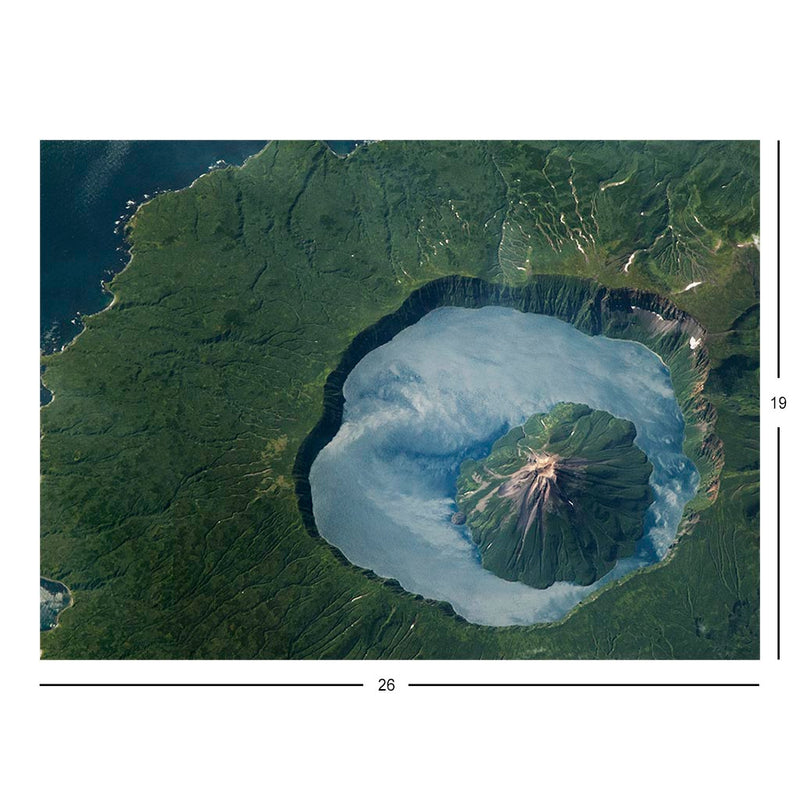 ISS Photograph of Russia’s Krenitsyna Volcano Jigsaw Puzzle