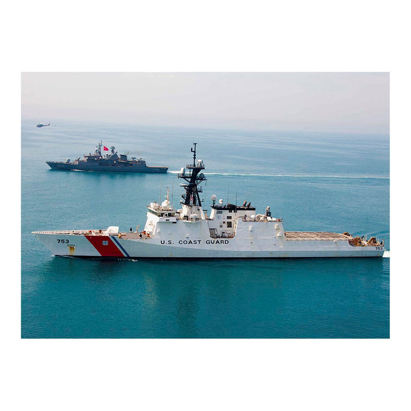 Coast Guard Cutter USCGC Hamilton (WMSL 753) With Turkish Navy TCG Turgutries (F-241) In The Black Sea Jigsaw Puzzle