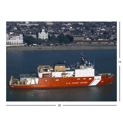 Medium Icebreaker Coast Guard Cutter Healy (WAGB 20) Sails Down The Mississippi River Jigsaw Puzzle