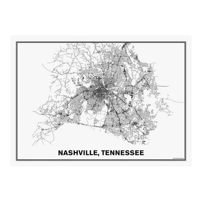 Street Map of Nashville, Tennessee Jigsaw Puzzle