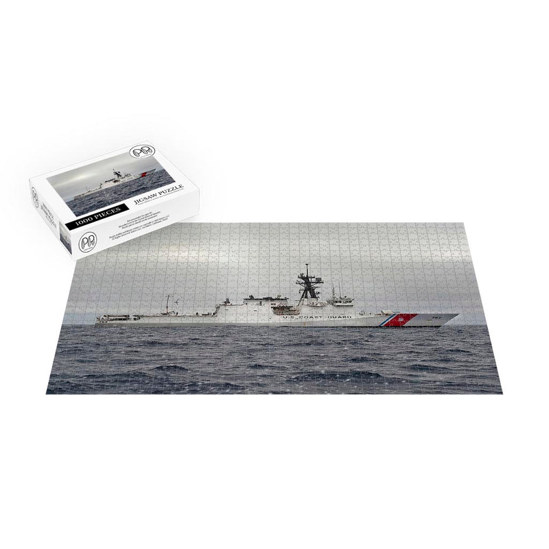 Coast Guard Cutter Stratton (WMSL 752) Off the Pacific Coast Jigsaw Puzzle