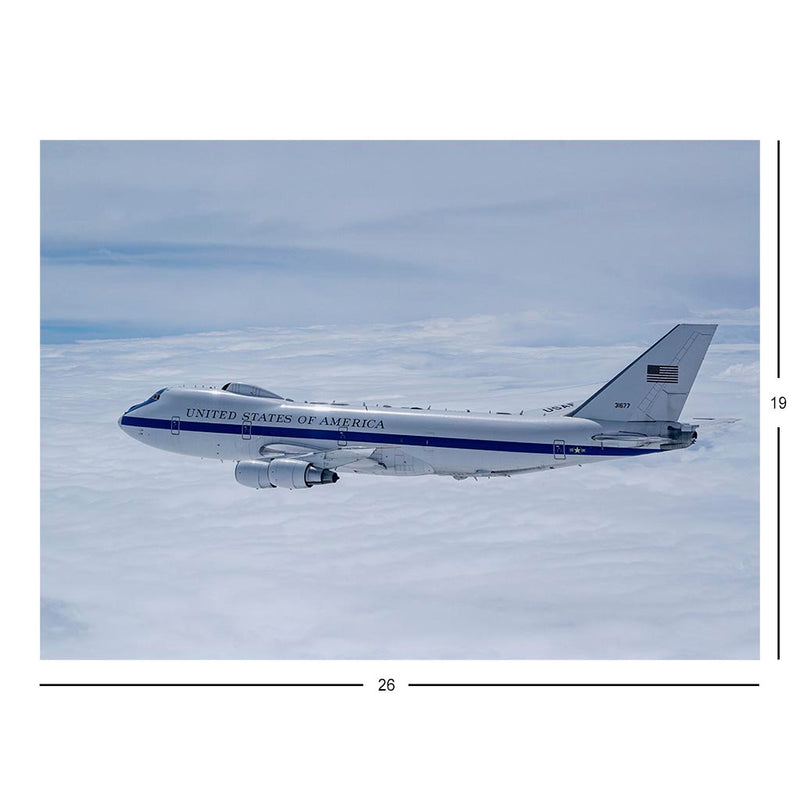 A E-4B From, Offutt Air Force Base, NE, Flies Over The Midwest US Jigsaw Puzzle