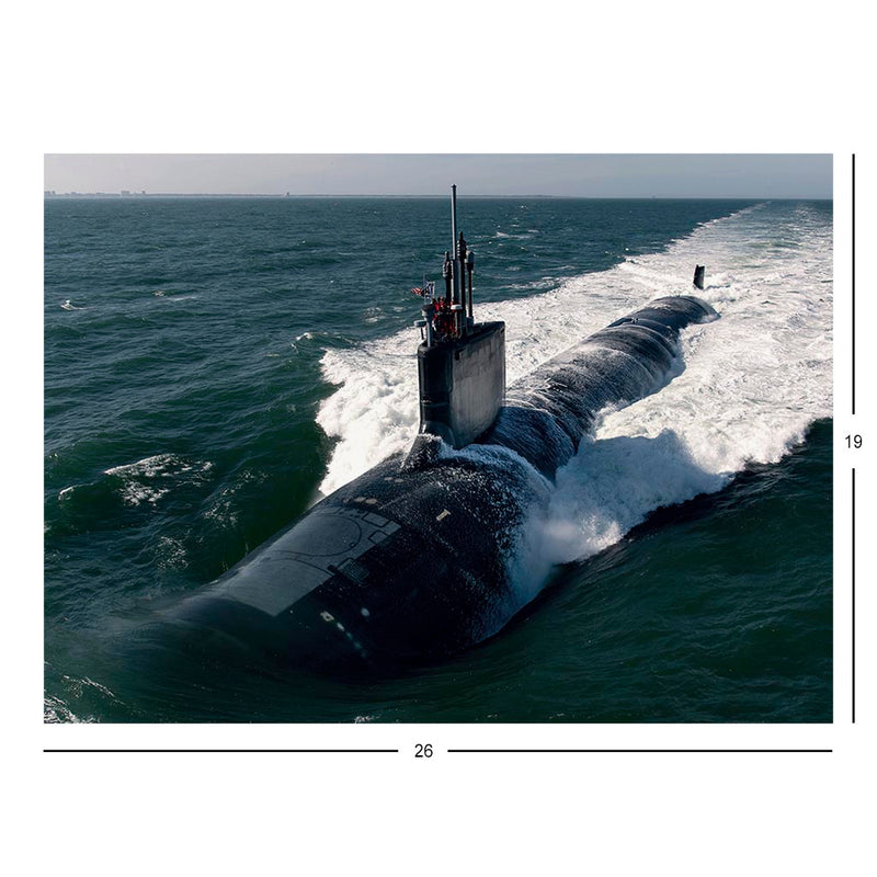 Attack Submarine Montana (SSN 794) Conducts Sea Trials In The Atlantic Ocean Jigsaw Puzzle