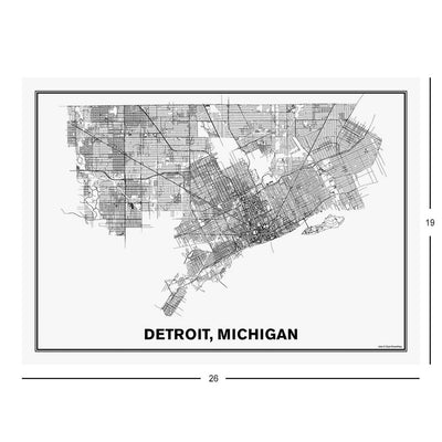 Street Map of Detroit, Michigan Jigsaw Puzzle