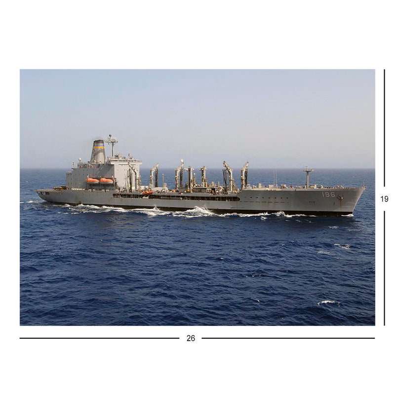 Fleet Replenishment Oiler USNS Kanawha (T-AO 196) Conducts Replenishment In The Mediterranean Sea Jigsaw Puzzle