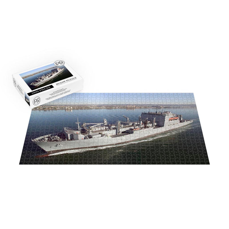 Dry Cargo/Ammunition Ship USNS Sacagawea (T-AKE 2) Transits San Diego Bay Jigsaw Puzzle