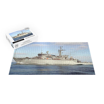 Coastal Minehunter USS Oriole (MHC 55) At Sea Jigsaw Puzzle
