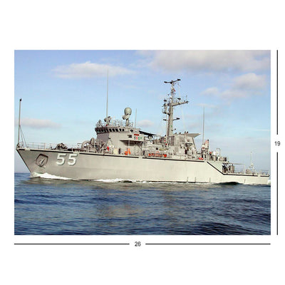Coastal Minehunter USS Oriole (MHC 55) At Sea Jigsaw Puzzle