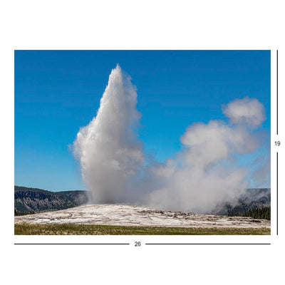 Eruption of the Old Faithful Geyser in Yellowstone National Park, USA Jigsaw Puzzle