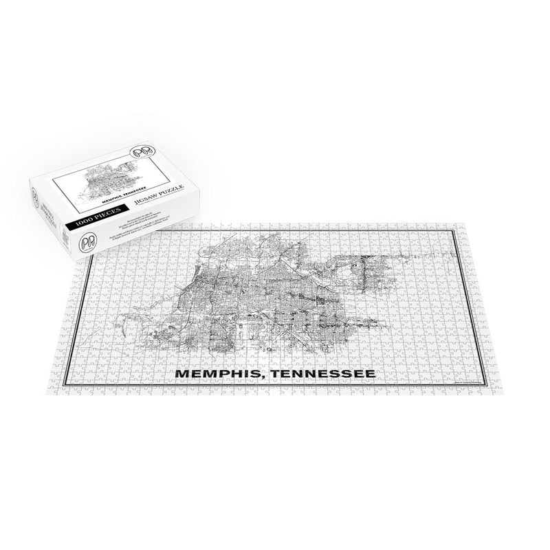 Street Map of Memphis, Tennessee Jigsaw Puzzle