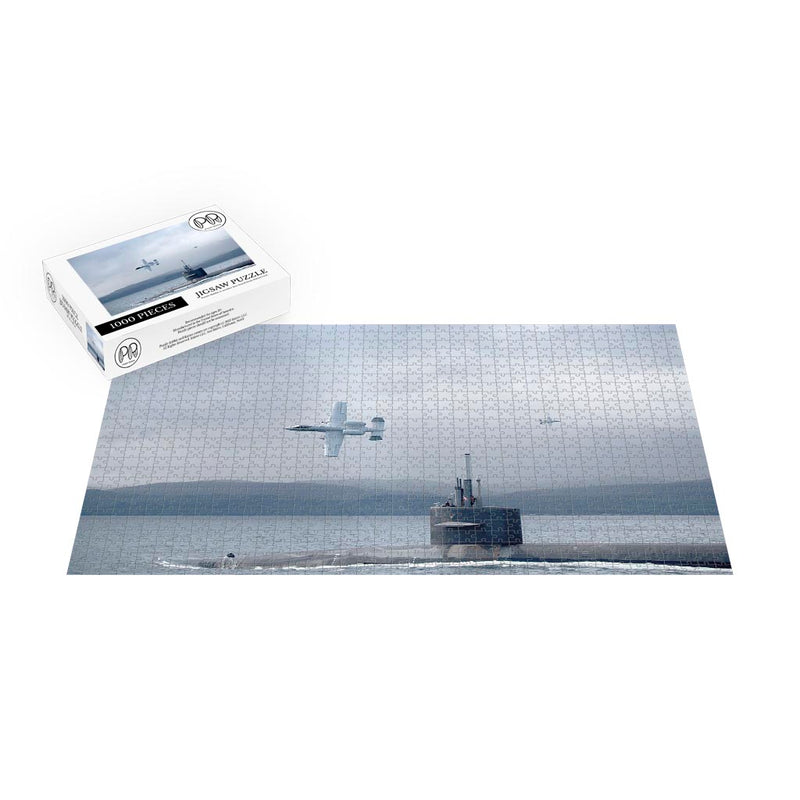 Ballistic Missile Submarine USS Nebraska (SSBN 739) In The Strait of San Juan de Fuca Jigsaw Puzzle