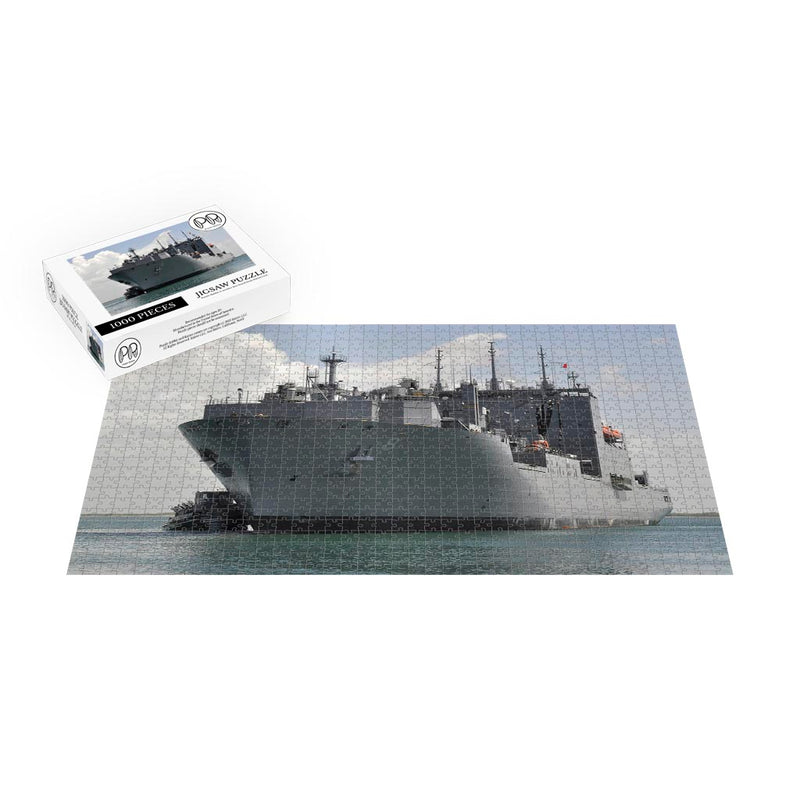Dry Cargo/Ammunition Ship USNS Wally Schirra (T-AKE 8) Pulls Into Naval Station Guantanamo Bay, Cuba Jigsaw Puzzle