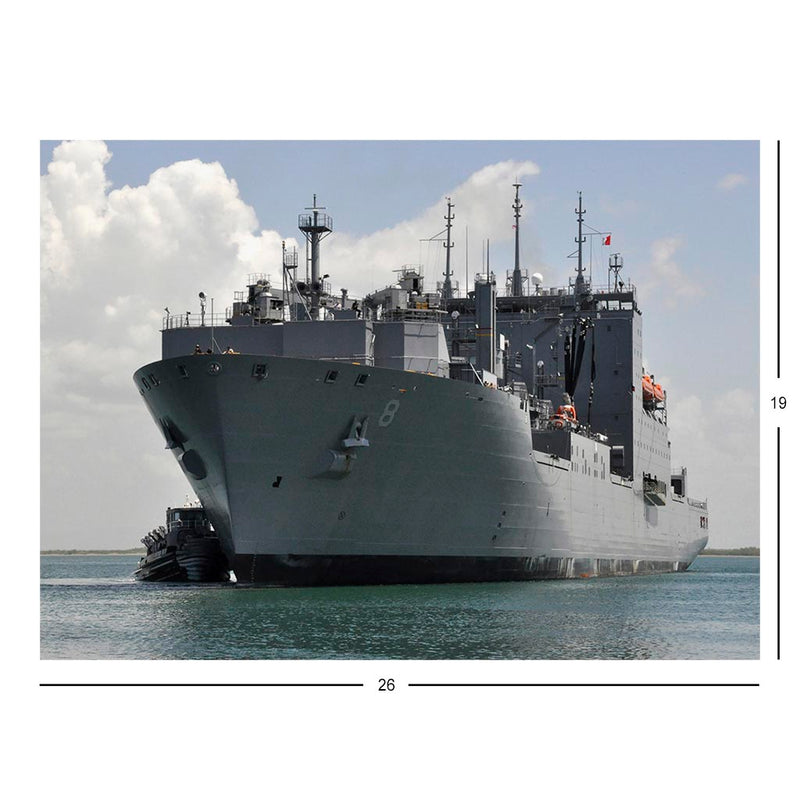 Dry Cargo/Ammunition Ship USNS Wally Schirra (T-AKE 8) Pulls Into Naval Station Guantanamo Bay, Cuba Jigsaw Puzzle