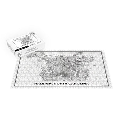 Street Map of Raleigh, North Carolina Jigsaw Puzzle