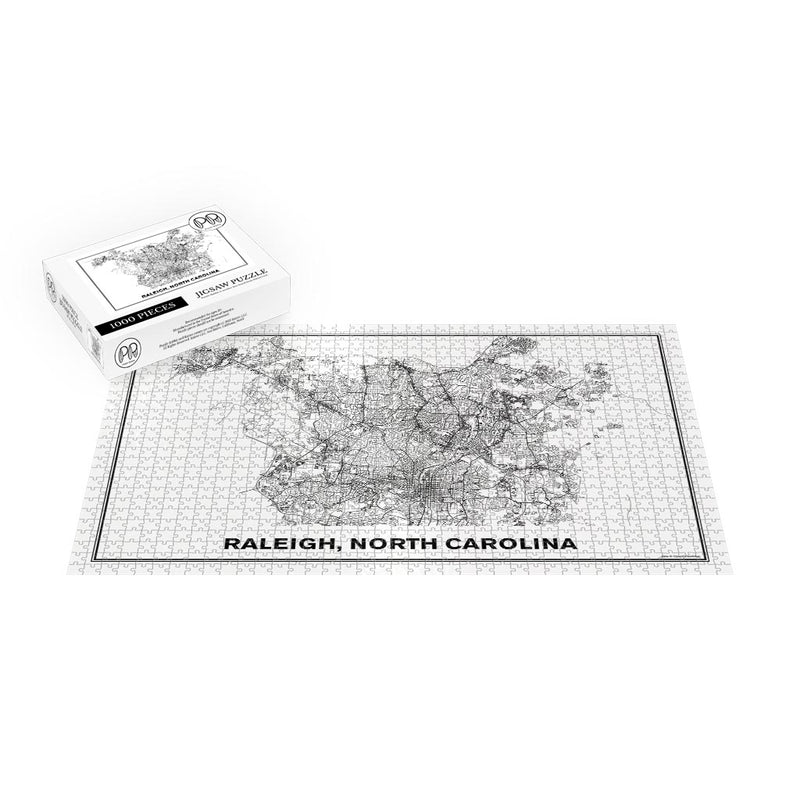 Street Map of Raleigh, North Carolina Jigsaw Puzzle