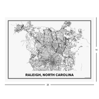 Street Map of Raleigh, North Carolina Jigsaw Puzzle