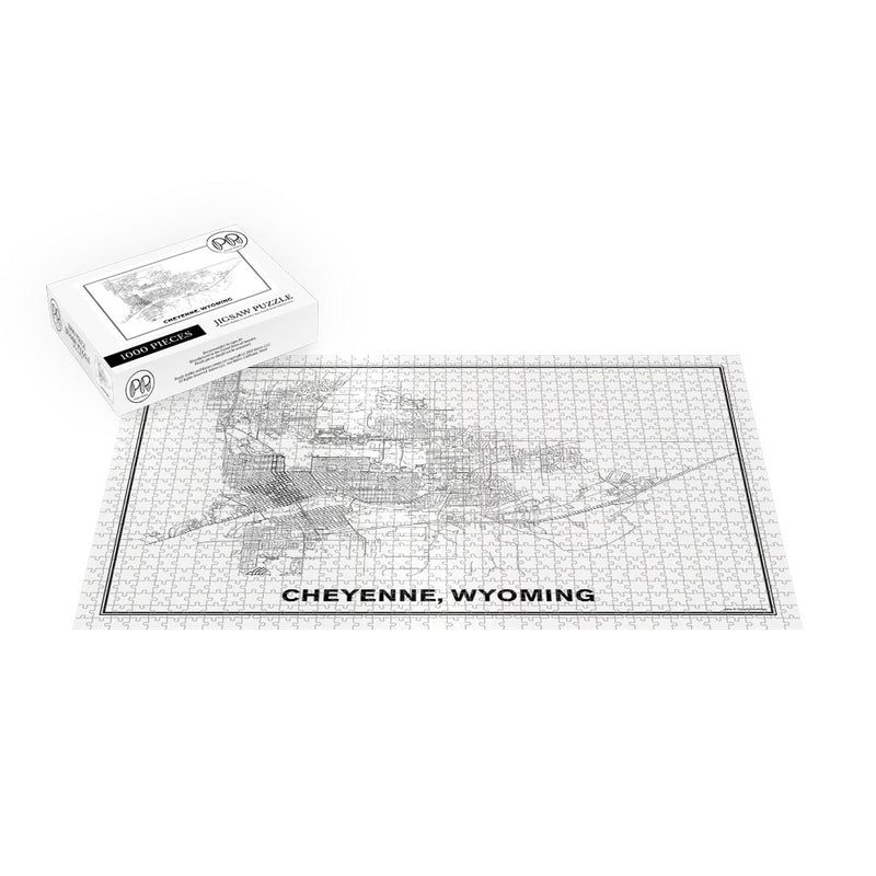 Street Map of Cheyenne, Wyoming Jigsaw Puzzle