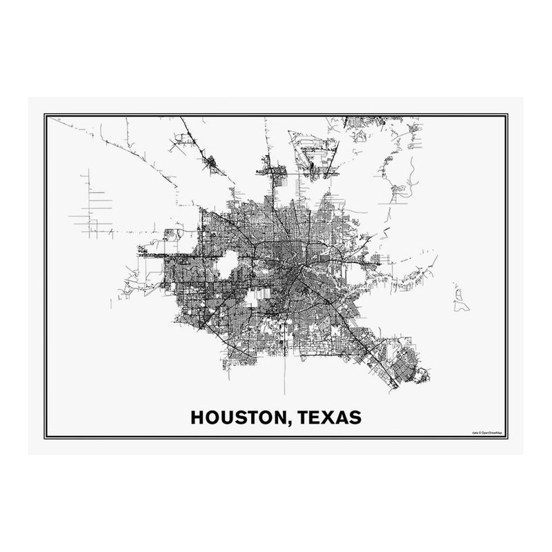Street Map of Houston, Texas Jigsaw Puzzle