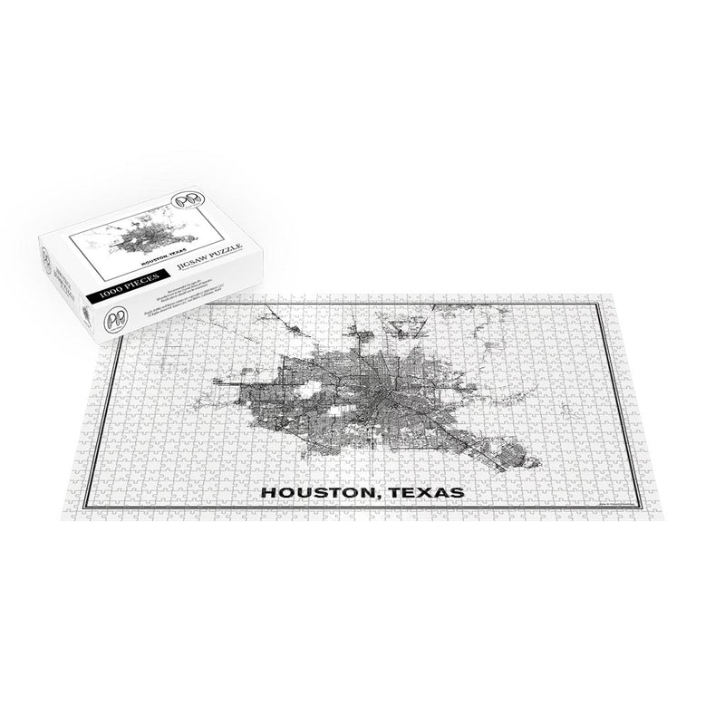 Street Map of Houston, Texas Jigsaw Puzzle