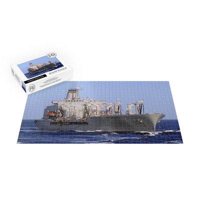 Fleet Replenishment Oiler USNS Laramie (T-AO 203) Steams In The Mediterranean Sea Jigsaw Puzzle