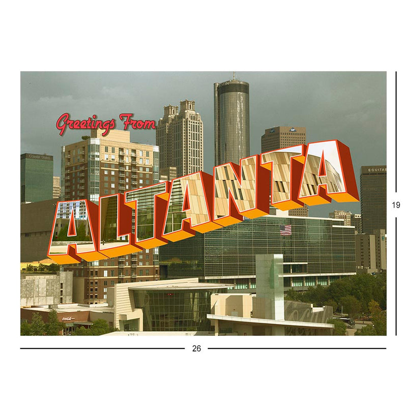 Greetings From Atlanta Postcard Jigsaw Puzzle