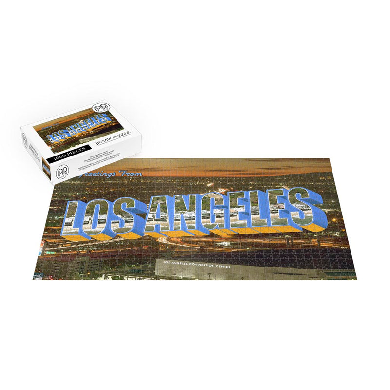 Greetings From Los Angeles Hills Postcard Jigsaw Puzzle