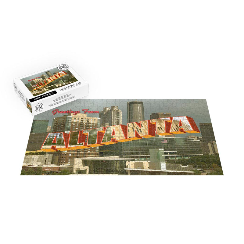 Greetings From Atlanta Postcard Jigsaw Puzzle