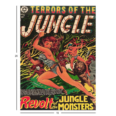 Terrors Of The Jungle Pulp Fiction Jigsaw Puzzle