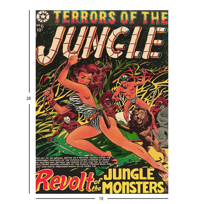 Terrors Of The Jungle Pulp Fiction Jigsaw Puzzle