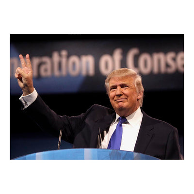 President Donald Trump Gives The Peace Sign At CPAC Jigsaw Puzzle