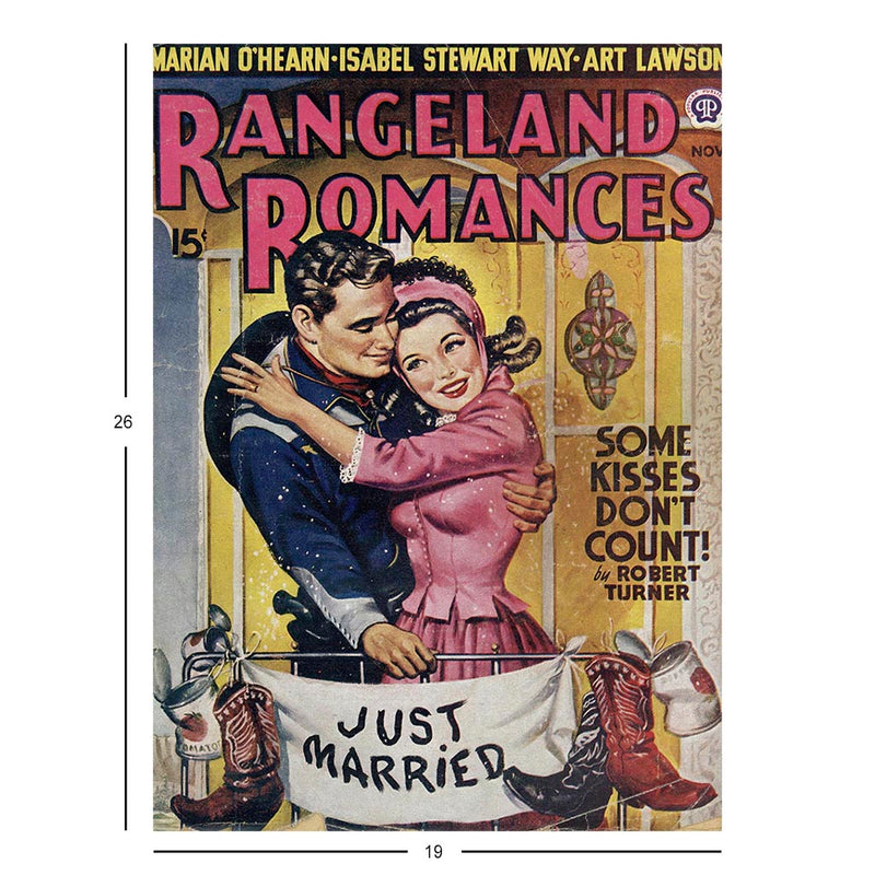 Rangeland Romances Pulp Fiction Jigsaw Puzzle