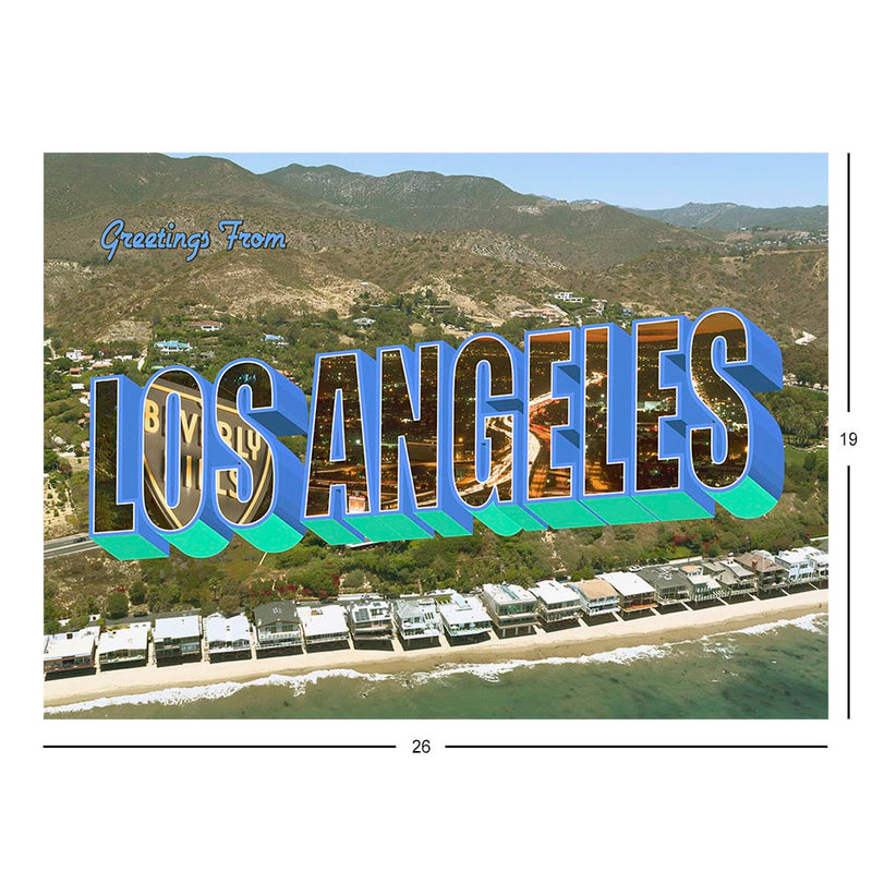 Greetings From Los Angeles Postcard Jigsaw Puzzle