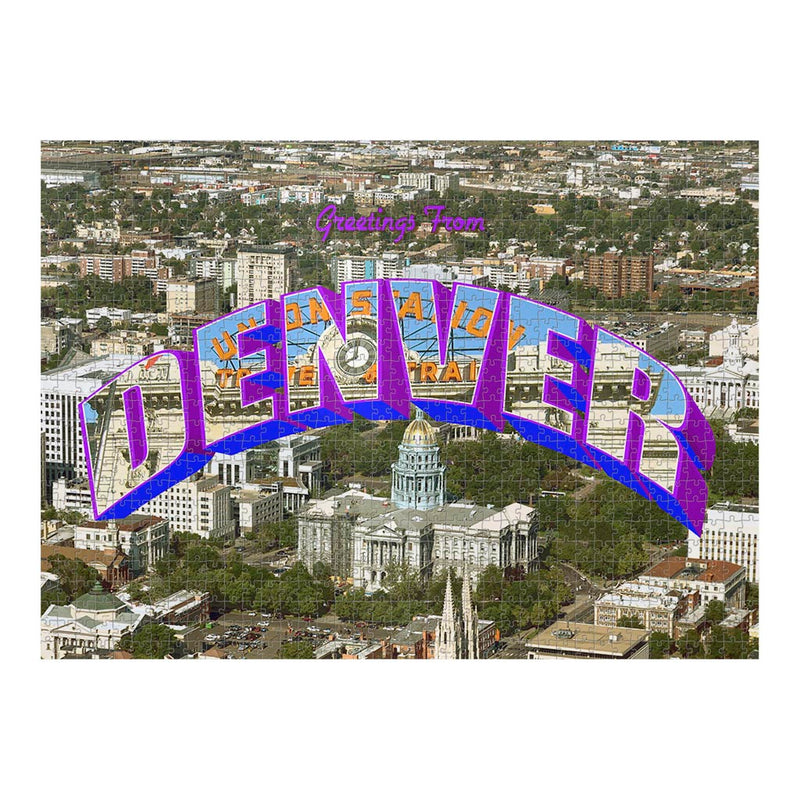 Greetings From Denver Postcard Jigsaw Puzzle