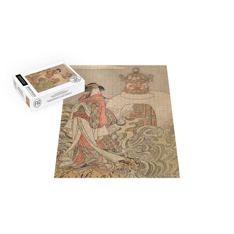 The Dragon Princess in the Play Saki Masuya Ume no Kachidoki Wood Block Jigsaw Puzzle