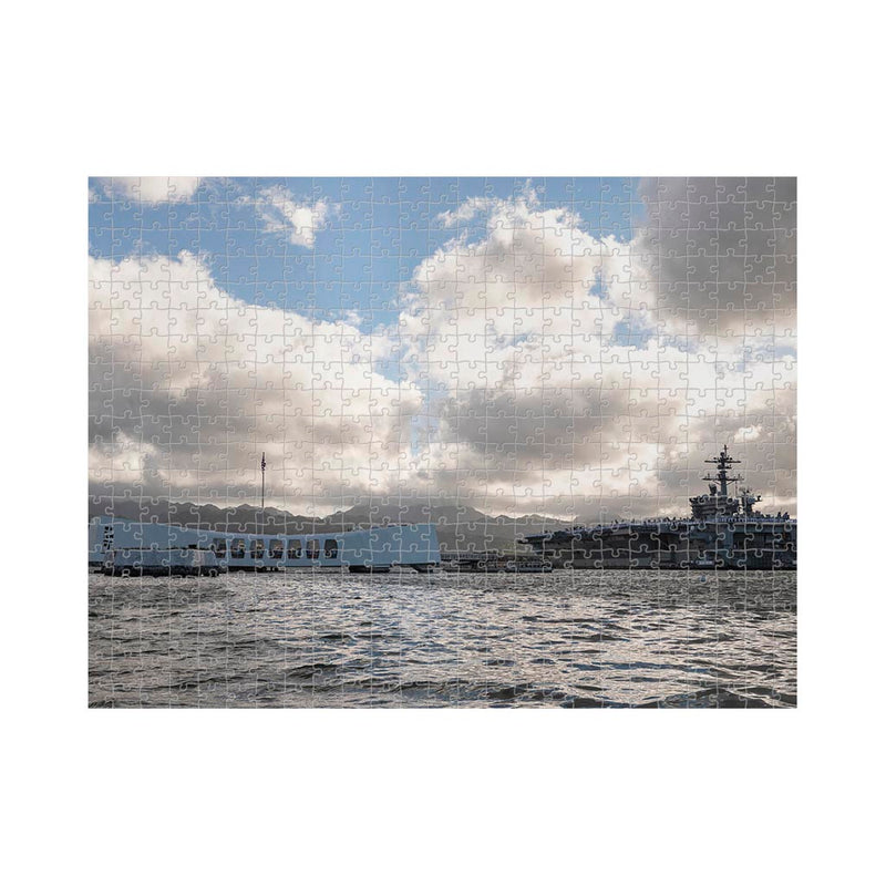 The Nimitz-class aircraft carrier USS Carl Vinson arrives in Pearl Harbor Jigsaw Puzzle
