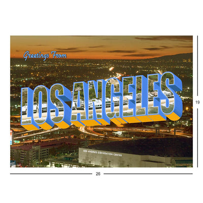 Greetings From Los Angeles Hills Postcard Jigsaw Puzzle