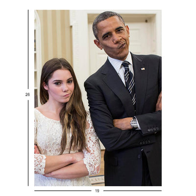President Barack Obama With Gymnast McKayla Maroney Jigsaw Puzzle