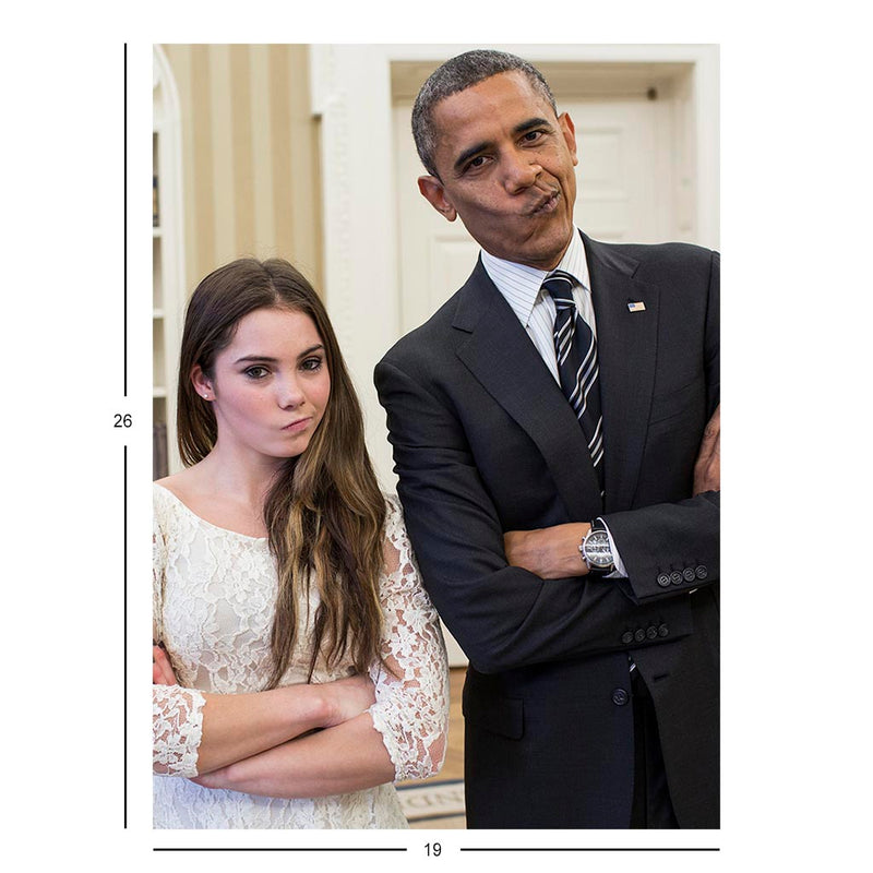 President Barack Obama With Gymnast McKayla Maroney Jigsaw Puzzle